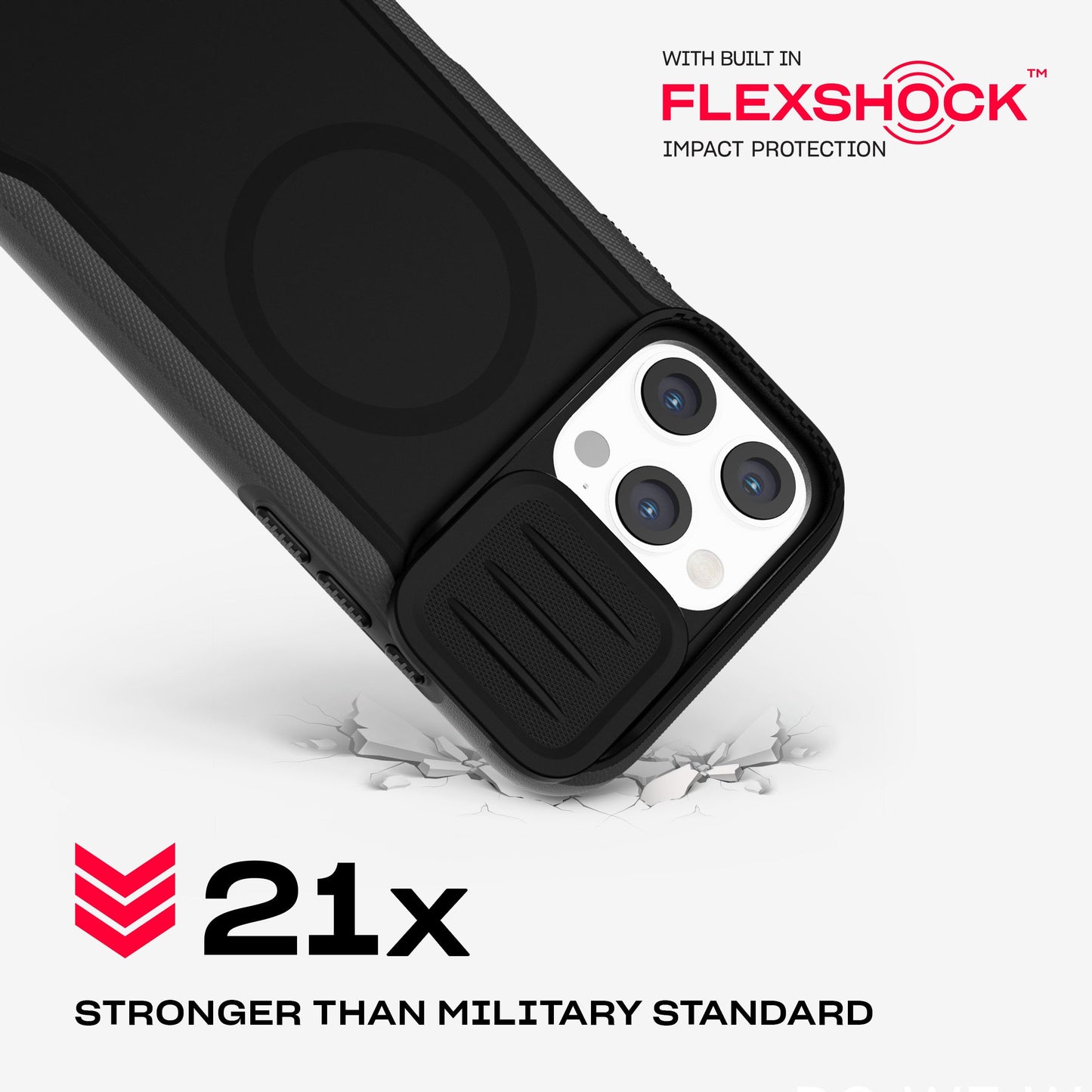 Tech21 EvoMax for iPhone 16 Pro Max Compatible with MagSafe - Impact Protection Case 21x Military Standard Tested - Camera Shield -in Black/Charcoal